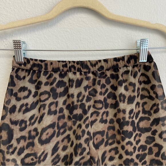 New Aiello by Frankie’s Bikinis Leopard Print Ruched Sheer Shorts Coverup XS - Picture 4 of 14